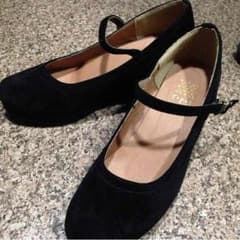ウェッジソールパンプス☆黒☆美品☆Mのサムネイル