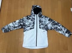 OAKLEY ナイロンジャケット 総柄 フード付き JPN M