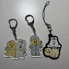 んぽちゃむ きみまろ アクリルキーホルダー ラバーストラップ ガチャ 3個セット