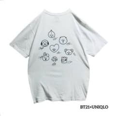 BT21 × UNIQLO 콜라보레이션 T셔츠 프린트 귀여운 BTS 인기 한국 캐주얼 헌 옷