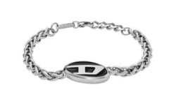 Dieselステンレススチール チェーンブレスレット シルバー/ブラックのサムネイル