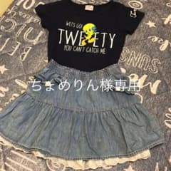 専用Tシャツ★デニム スカパンSET &肩あきワンピのサムネイル