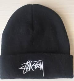 STUSSY ステューシー ニット帽 ビーニー ブラックのサムネイル