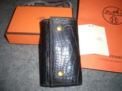 65万円 エルメス クロコダイルアリゲーター キーケースキーポーチHERMES 65万円 エルメス クロコダイルアリゲーター キーケースキーポーチ