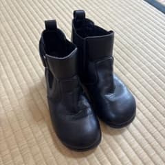 レザー ブラック サイドゴアブーツのサムネイル