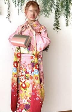 振袖 成人式 セット 草履 バッグ ドライフラワー髪飾りお付けします 