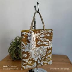 ミナペルホネン/carnival カーニバルライトブルー/手提げトート トース