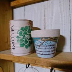 リメ缶リメ鉢セット♡のサムネイル