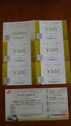 ☆鉄道株主優待券 ☆JR九州高速船　株主優待割引券 ☆JR九州グループ株主優待券のサムネイル