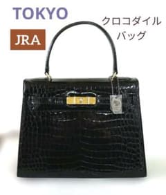 美品✨️JRA認定 TOKYO クロコダイル 南京錠付 カデナハンドバッグ 美品✨️JRA認定 TOKYO クロコダイル 南京錠付 カデナハンドバッグ