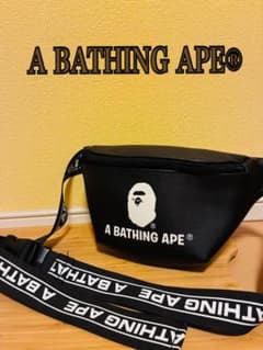 t*7様 A BATHING APE アベイシングエイプ ボディバッグ ブラックのサムネイル