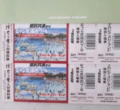 ナガシマジャンボ海水プール入場券　大人２枚のサムネイル