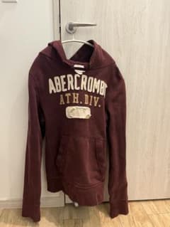 Abercrombie バーガンディ フード付きパーカーのサムネイル