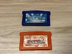 【起動確認/乱数調整用】ポケモン ファイアレッド サファイア　GBA2本セットのサムネイル