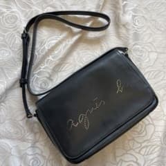正規品希少美品保存袋付きアニエスベー お洒落なパンチングショルダー 