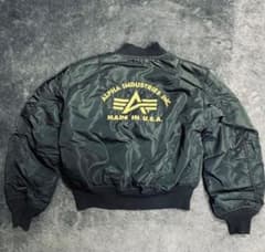アルファインダストリーズ MA-1 フライトジャケット USA製 背面ロゴ入りのサムネイル