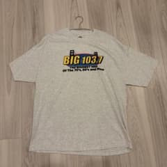 【デッドストック】00s ALSTYLE ラジオ局 企業Tシャツ 灰 XLのサムネイル