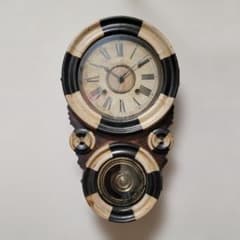 精工舎 掛時計 張り四ツ丸達磨 ゼブラ 明治30年代後半 ボンボン時計