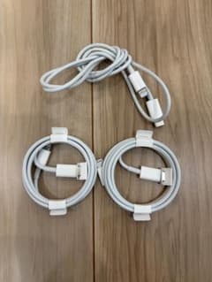 Apple 純正 Lightning ケーブル 充電器 3本セットのサムネイル