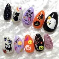 ハロウィンネイルチップ Fingertip Art Mサイズ キッズ対応可能のサムネイル