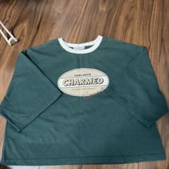 VEHEMENT ロゴプリント Tシャツ グリーン Mサイズ ショート丈のサムネイル