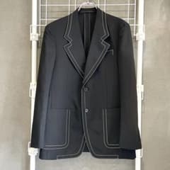 美品 プラダ 15ss 0番ステッチ テーラード ジャケット prada 黒 - メルカリ