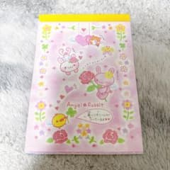 【希少・美品】平成レトロ エンジェルラビット メモ帳 シール付き クラックス 希少・美品】平成レトロ エンジェルラビット メモ帳 シール付き