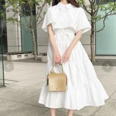 【タグ付き新品】ティアードシャツワンピース（ホワイト）のサムネイル