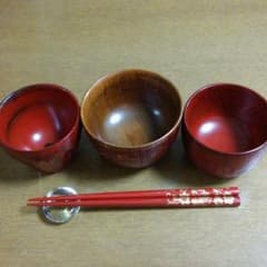 漆器の３個セットのサムネイル