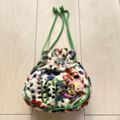 ヴィヴィアンウエストウッド ベロア オーブ刺繍 巾着 ポーチ ヴィヴィアンウエストウッド ベロア オーブ刺繍 巾着 ポーチ