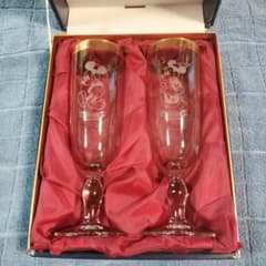 【非売品・未使用】ディズニー ミッキー ミニー ワイング シャンパン ペアグラス