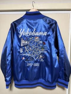 横浜DeNAベイスターズ 横浜Fマリノス スカジャン ブルー - メルカリ