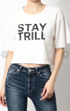 ジェイダ　ロゴTシャツ ホワイト　フリーサイズ　クロップドTシャツのサムネイル