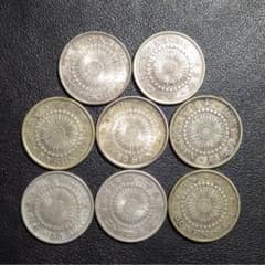 旭日50銭銀貨 8枚組のサムネイル