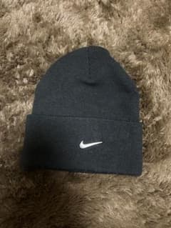 90s NIKE リバーシブル 2ウェイ ビーニー ブラック グレー | Buyee