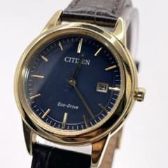 稼働 CITIZEN シチズン エコドライブ ネイビー ソーラー メンズ 腕時計