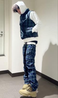 IBUKI着用 本物 チェック柄 フレアパンツ flexwitme swag - メルカリ