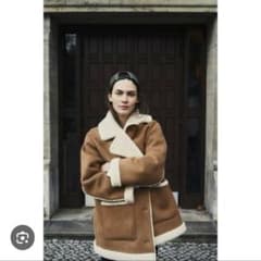 ZARA パッチポケット ダブルフェイス コート Mサイズのサムネイル