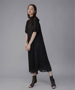 ［Wa様専用］J by blue インナー付きバックリボンジャガードレスのサムネイル