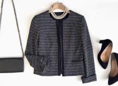 リフレクト　Reflect 美品　ツイード　ノーカラージャケットのサムネイル