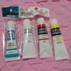 アクリルガッシュ アクリル絵の具 4本セット 20ml - メルカリ