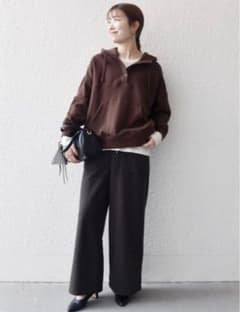 【新品】SIPS anyフーディー ルーズプルオーバーブラウンのサムネイル