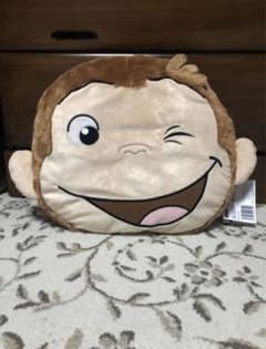 おさるのジョージ プレミアム フェイス クッション ウインク ver. 新品 猿