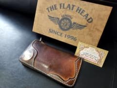 髑*髏様 【0410C】THE FLAT HEAD 二つ折り財布 ブラウン フラ m64936712416_1.jpg?1775780263