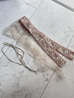 刺繍レースリボン ゴールド 花柄のサムネイル