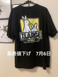 【希少】FR2 エクストララージ コラボ Tシャツ XL  黒 イエローのサムネイル