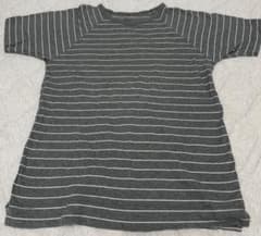 グレー ストライプ Tシャツ Lのサムネイル