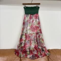 花柄レースロングスカートのサムネイル