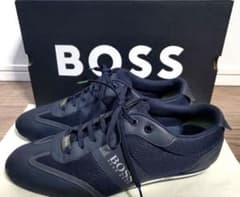 ☆箱付き☆　HUGO BOSS ローカットスニーカー　ネイビー USサイズ11のサムネイル
