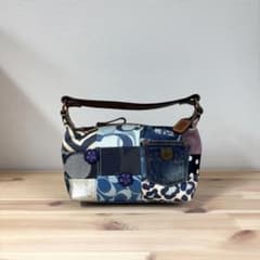 Coach Patchwork Denim Flower Mini Bag